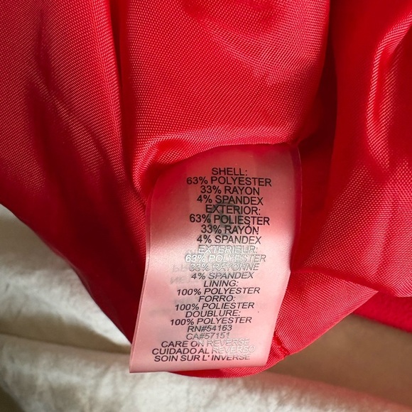 Karl Lagerfeld red plus size 16 wide strap dress silver grommet hem - Picture 9 of 10